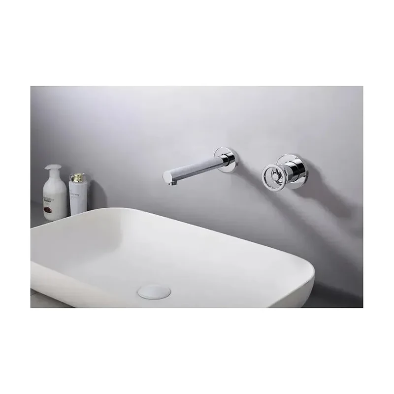 Grifo de lavabo empotrado con un diseño monomando de acabado cromado Olimpo de Imex