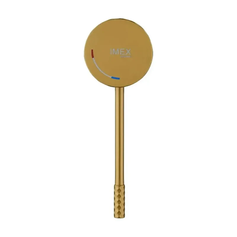 Grifo monomando de caño alto para lavabo en latón con acabado oro cepillado Genova de Imex