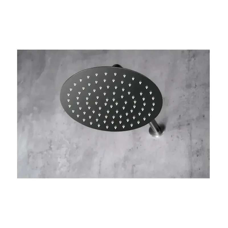 Conjunto de ducha termostático empotrado con rociador a pared o a techo acabado negro mate assen de Imex