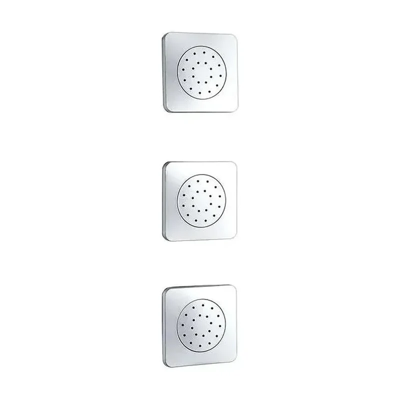 Conjunto de ducha para pared de acabado cromado con un diseño moderno Formentera de Imex