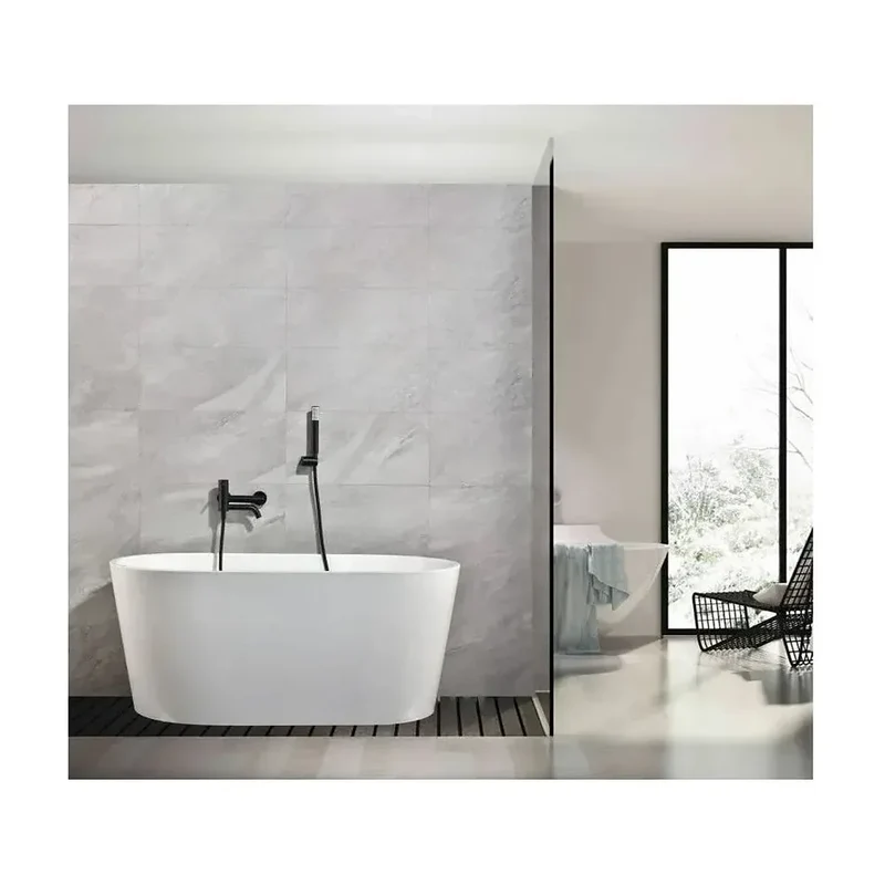 Conjunto de grifo monomando y ducha de mano fabricado en latón y abs con acabado negro mate Monza de Imex