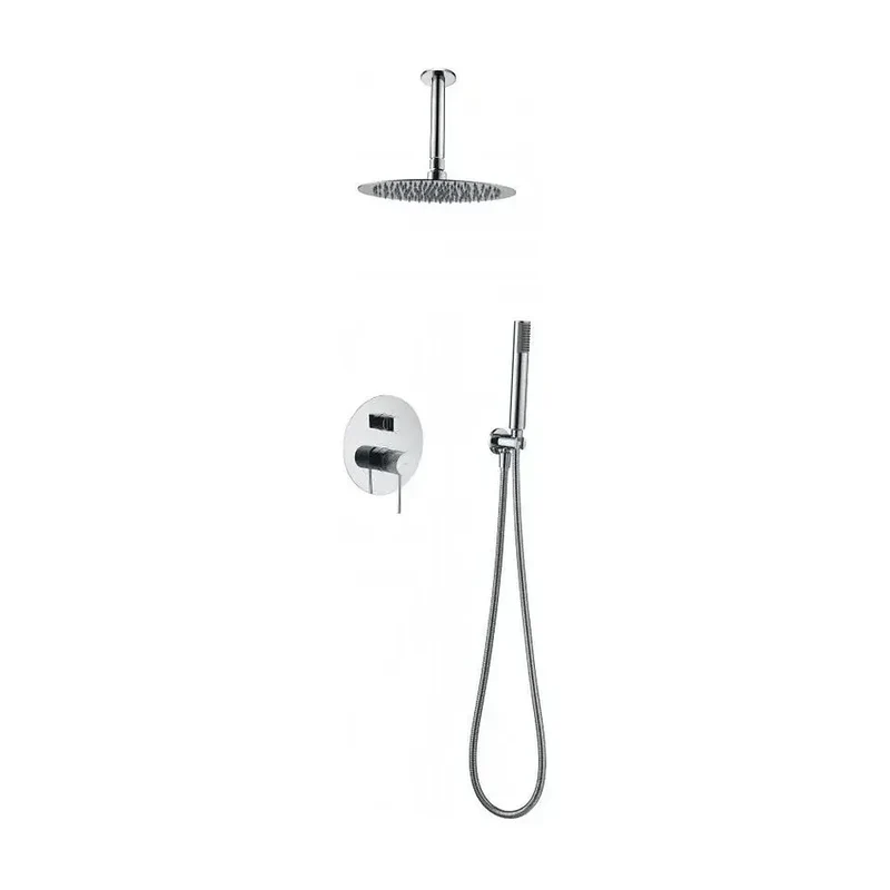 Conjunto moderno para la ducha con un diseño empotrado de acabado cromado top Line de Imex
