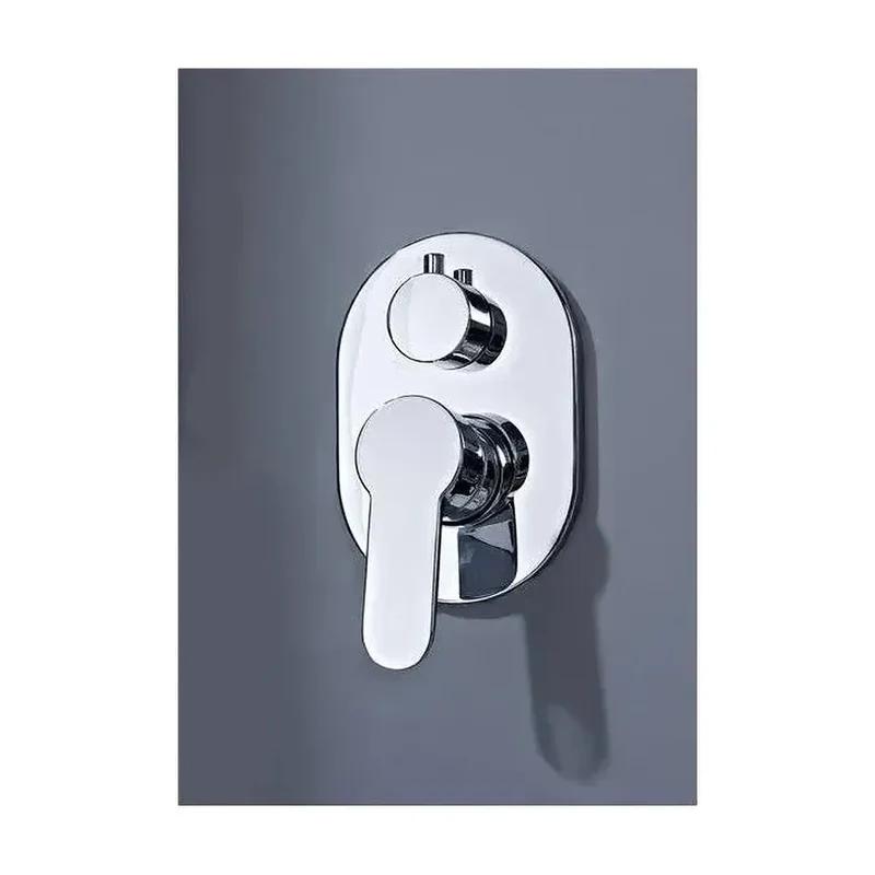 Conjunto de pared para ducha de diseño moderno con un acabado cromado mónaco Oslo de Imex