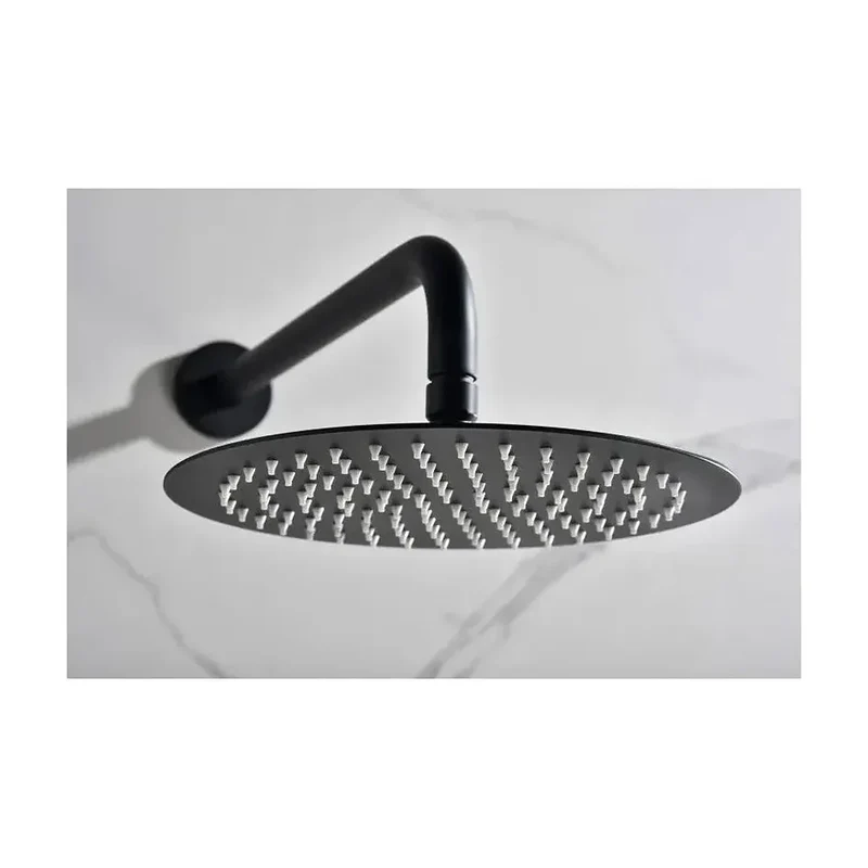Conjunto de grifo termostático empotrado de 2 vías y ducha de mano con acabado negro mate Monza de Imex