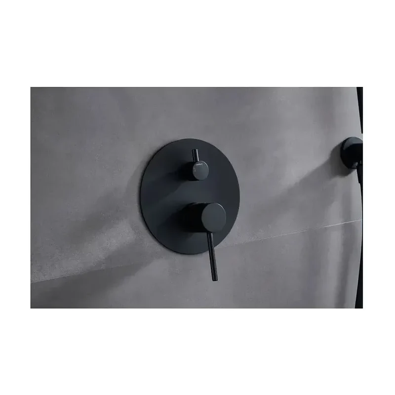 Conjunto ducha empotrado Imex Monza Black Gun Metal 2 vías