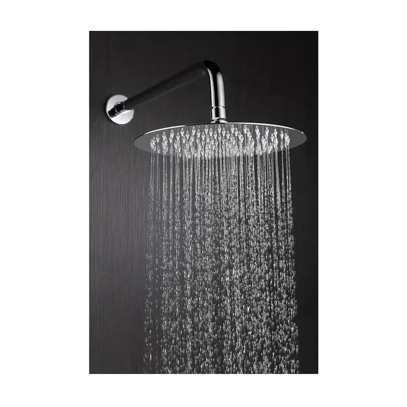 Conjunto de ducha termostática con un diseño empotrado de acabado cromado Line de Imex