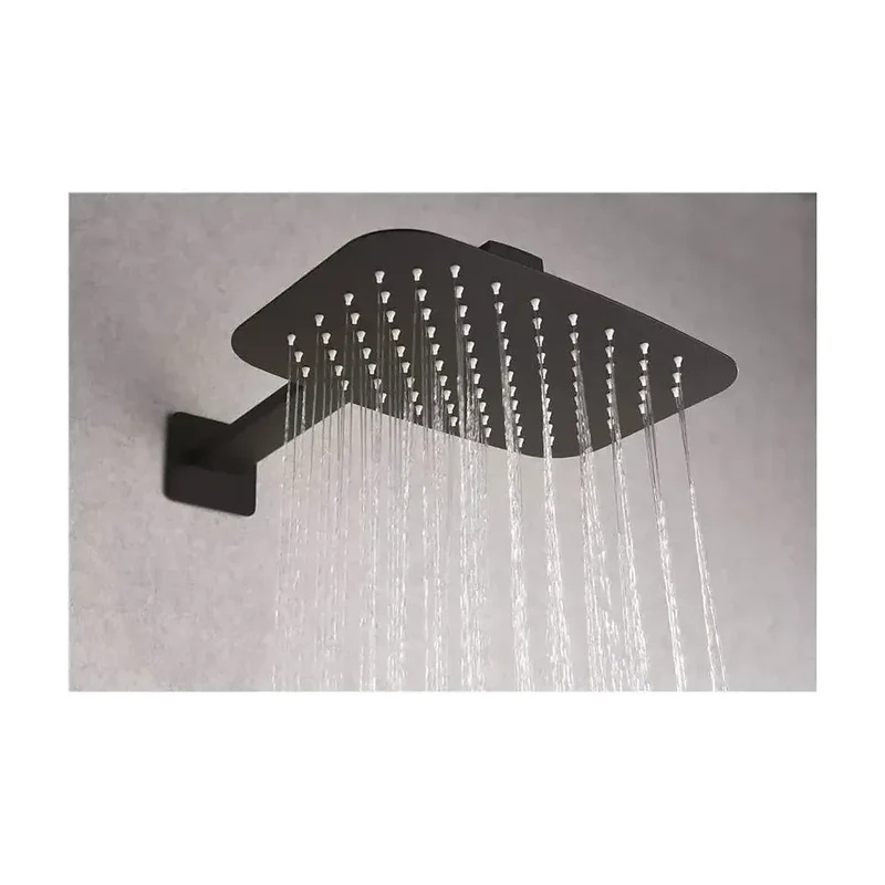 Conjunto termostático de 3 módulos para ducha con un diseño moderno en color negro mate Hidra de Imex
