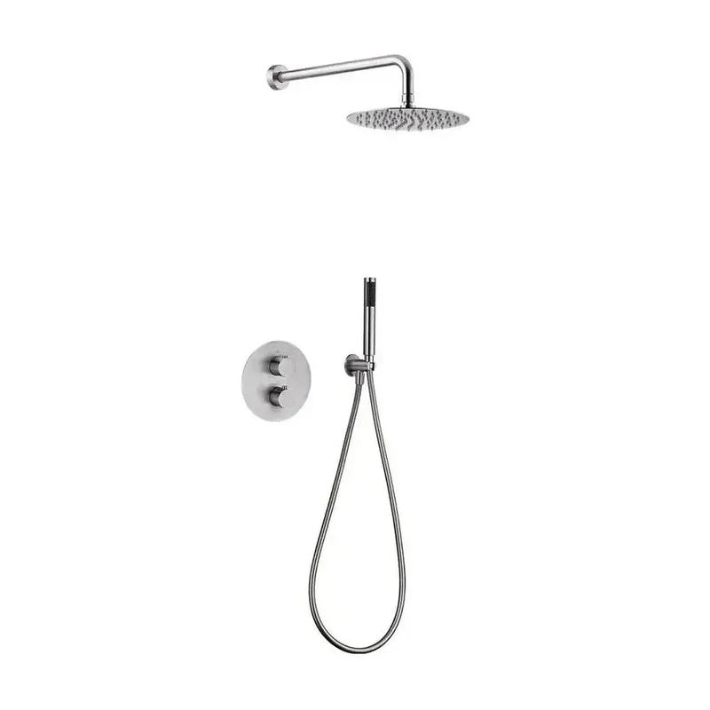 Conjunto de ducha termostática de diseño empotrada de acero inoxidable Moscu de Imex