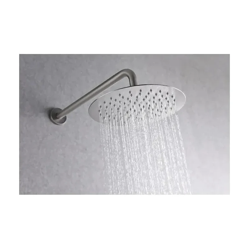 Conjunto para ducha con un diseño empotrado de acabado níquel cepillado Line de Imex