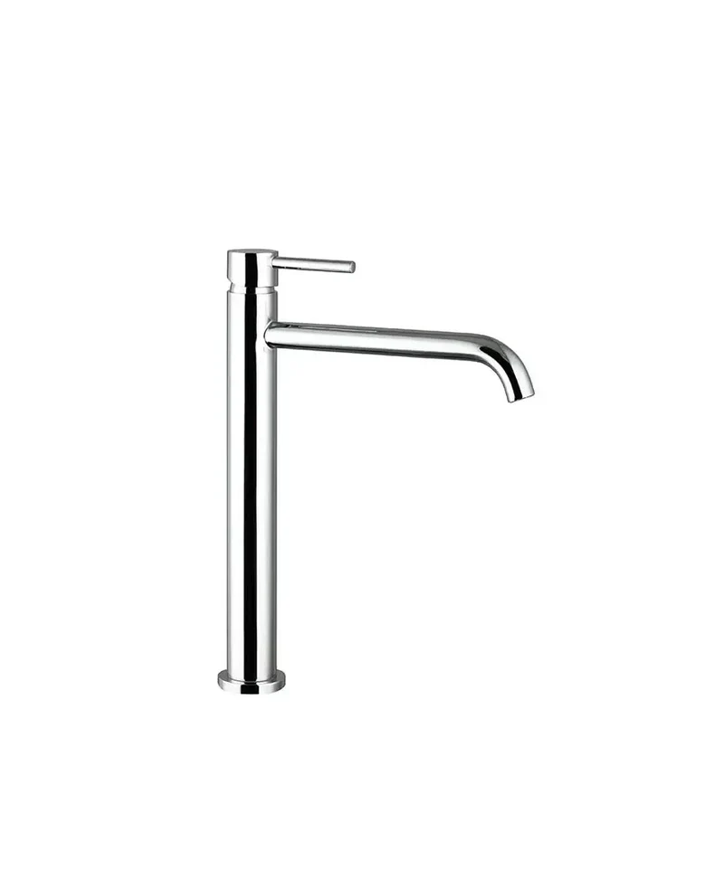 Grifo monomando caño alto para lavabo fabricado en laton con un acabado en color cromado Sirio GME