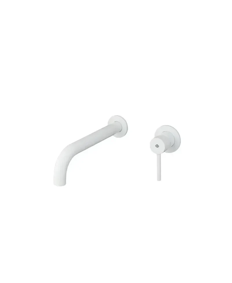 Grifo monomando empotrable para lavabo fabricado en latón con un acabado en color blanco Sirio de GME