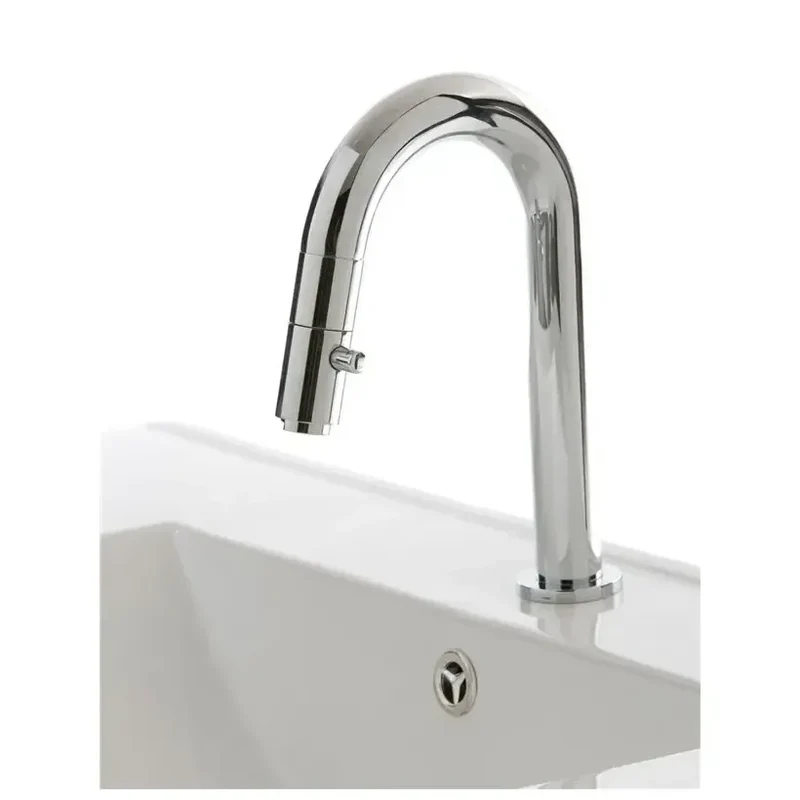 Grifo monomando para lavabo con mando integrado diseño moderno y acabado cromado IO´S-5 de GME