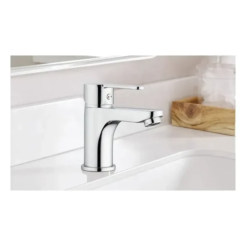Grifo de lavabo monomando cromado con diseño moderno y cartucho cerámico Sion de GME