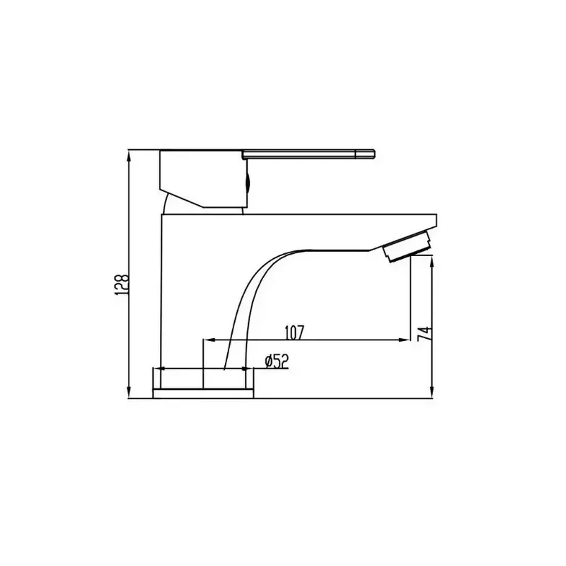 Grifo de lavabo monomando cromado con diseño moderno y cartucho cerámico Sion de GME