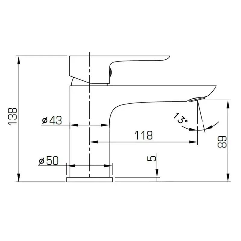 Grifo de lavabo Cassio blanco de GME