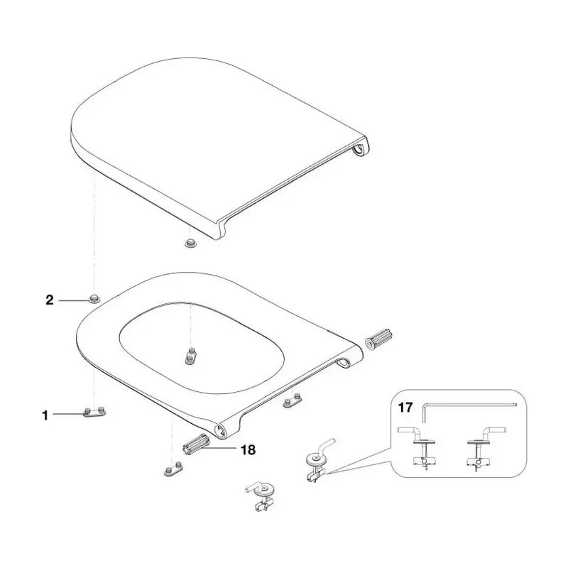 Inodoro de Pie Completo Roca The Gap Square, Salida Dual, Blanco