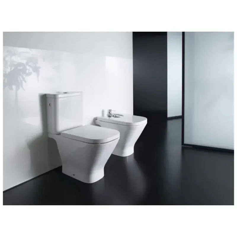 Roca The Gap – Inodoro de Pie Completo, Salida Vertical, Blanco