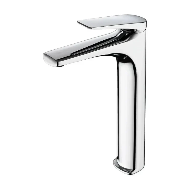 Grifo monomando con caño alto para lavabo fabricado en latón con acabado cromado Delos de Imex