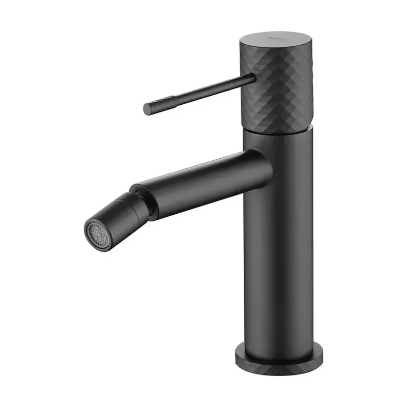 Grifo monomando para bidé con tecnología cold open hecho de latón con acabado negro mate Genova de Imex
