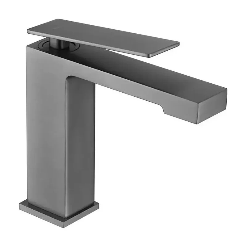 Grifo monomando sobre re para lavabo hecho de latón con acabado negro metalizado Pisa de Imex