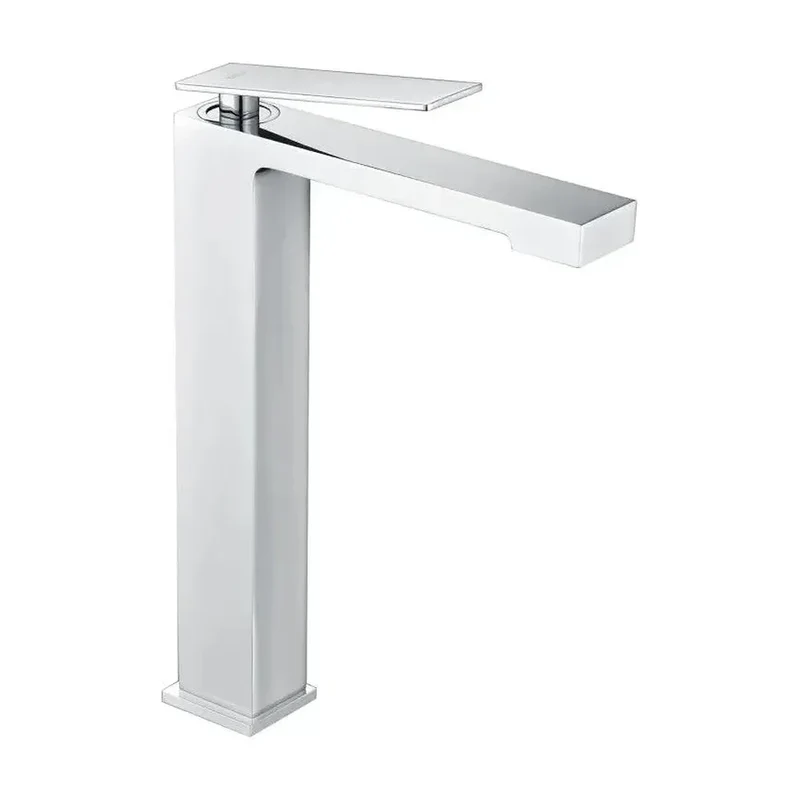 Grifo monomando con caño alto para lavabo hecho de latón con acabado cromado Pisa de Imex