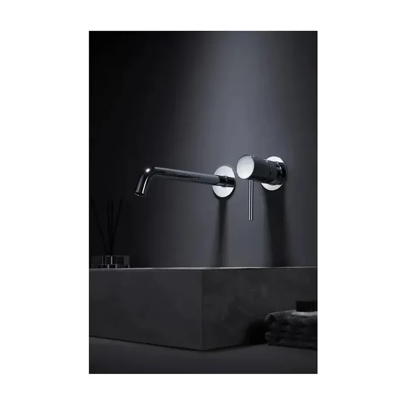 Grifo de lavabo monomando y empotrado sin caja de registro en latón cromado Monza de Imex
