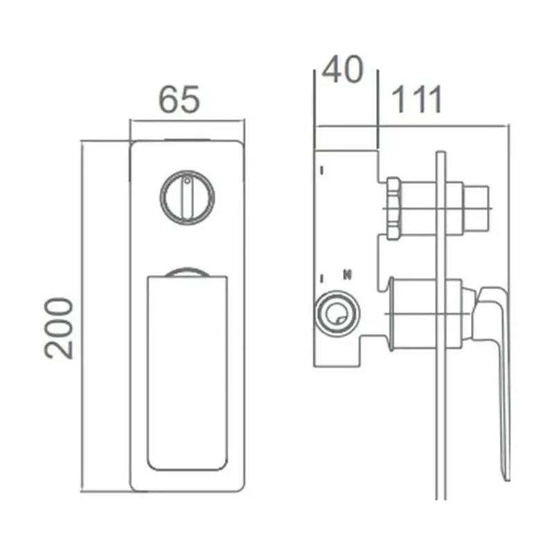 Grifo monomando empotrado de 1 vía para ducha fabricado en latón cromado bahamas de Imex