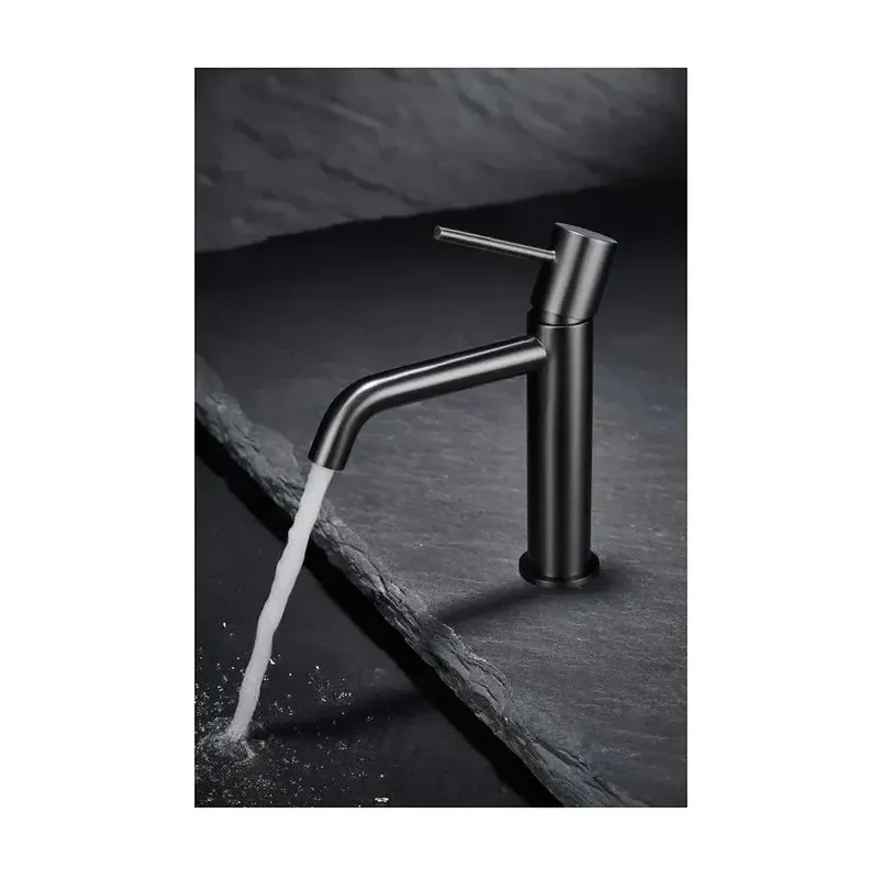 Grifo monomando Monza en latón con acabado Black Gun Metal y cartucho 25 mm de Imex