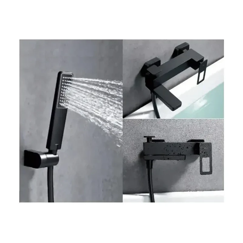 Grifo monomando de pared para bañera o ducha con un acabado negro mate Suecia de Imex