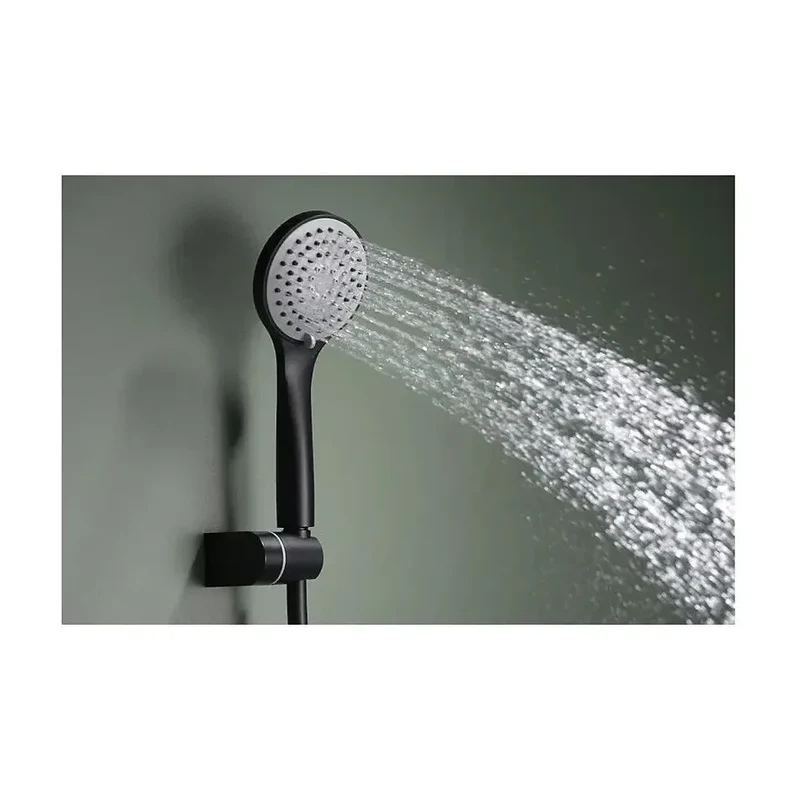 Grifo monomando para bañera y ducha fabricada en latón de acabado negro mate Ural de Imex