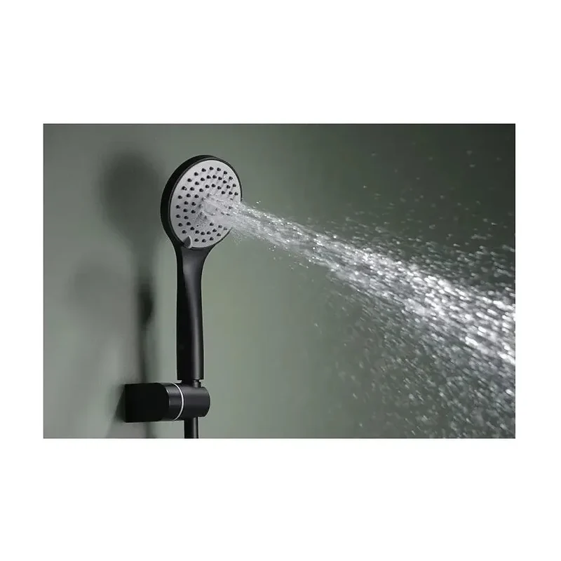 Grifo monomando para bañera y ducha fabricada en latón de acabado negro mate Ural de Imex