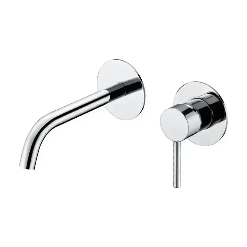 Grifo monomando para lavabo con un diseño empotrado de acabado cromado stick Milos de Imex