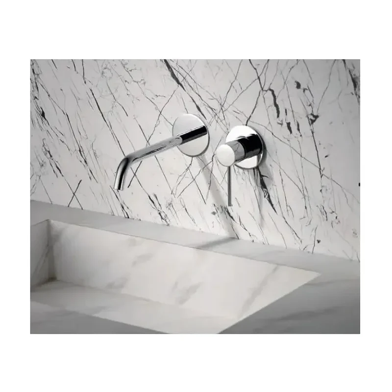 Grifo monomando para lavabo con un diseño empotrado de acabado cromado stick Milos de Imex