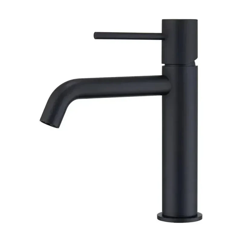 Grifo monomando para lavabo cartucho de 25 mm fabricado en latón con acabado negro mate Monza de Imex
