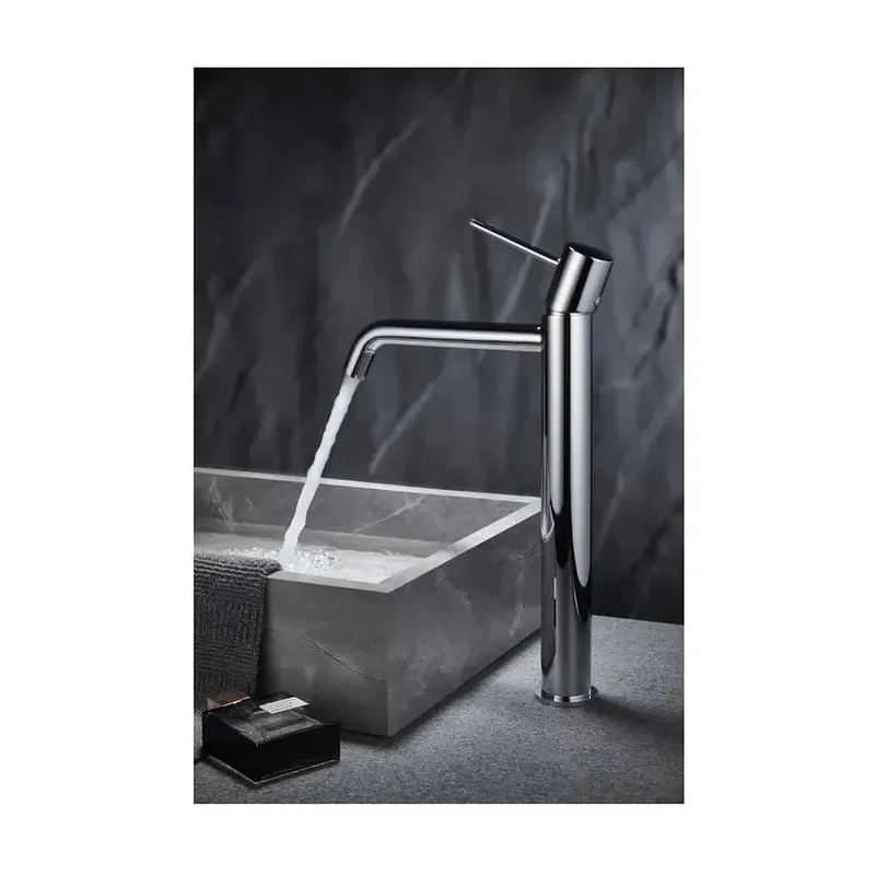 Grifo de lavabo alto cartucho cerámico de 25 mm fabricado en latón cromado Monza de Imex