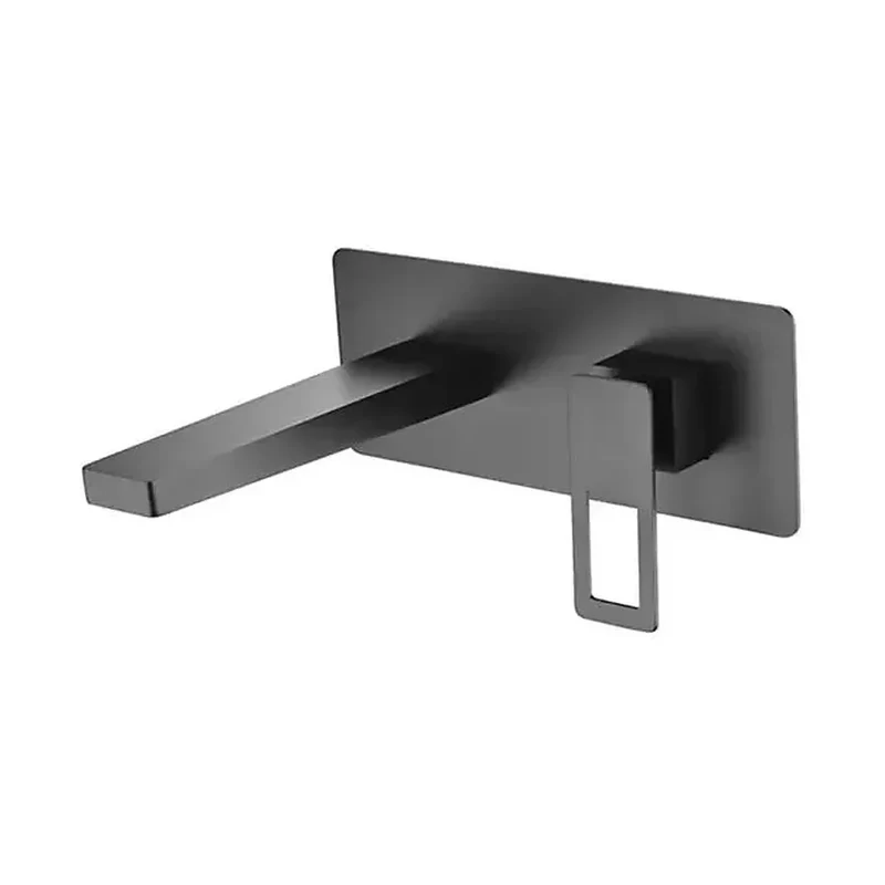 Grifo de lavabo monomando de instalación empotrada y de acabado negro mate Suecia de Imex