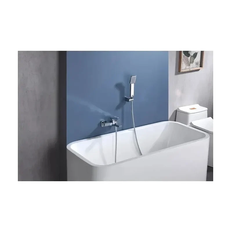 Grifería monomando de bañera y ducha hecha de latón con acabado cromado Art de Imex