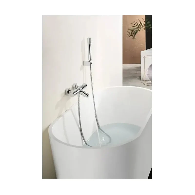 Grifería termostática para bañera y ducha hecha de latón con acabado cromado Monza de Imex