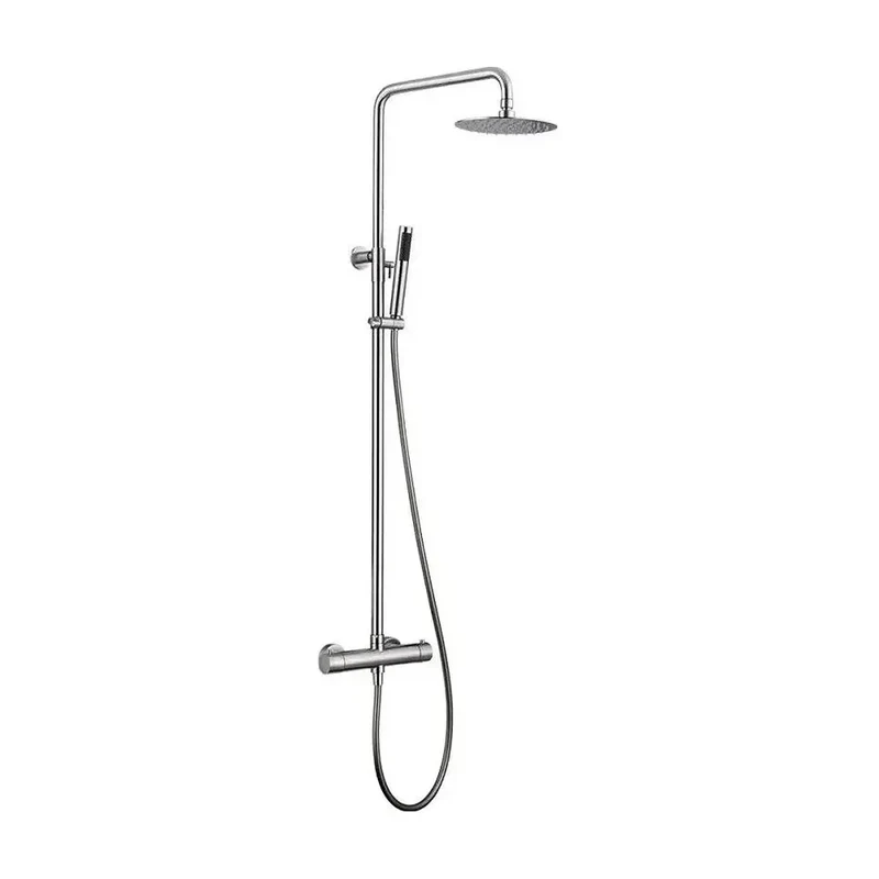 Conjunto de ducha termostática fabricada en acero inoxidable con un acabado cromado Moscu de Imex