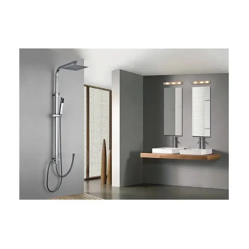 Columna monocomando para ducha con un diseño moderno de acabado cromado Minsk de Imex