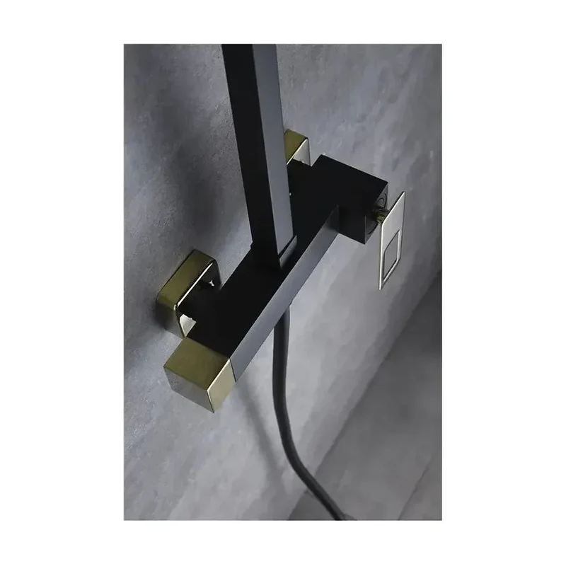 Columna de ducha con una barra de acero inoxidable de acabado negro oro Suecia de Imex