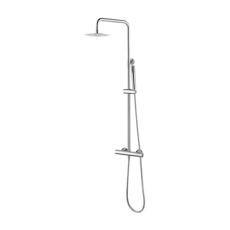Columna de ducha grifo termostático fabricado en acero inoxidable y latón cromado Monza de Imex