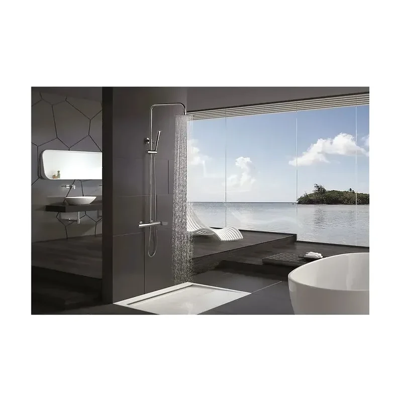 Columna para ducha con una barra extensible hasta los 125 cm de acabado cromado Dinamarca de Imex