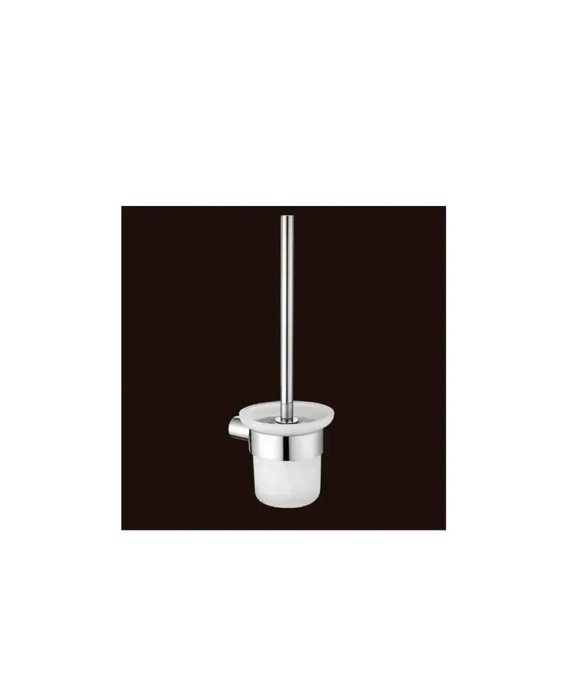 Escobillero de pared latón cromado moderno con fijación por taladro Aquore MOON