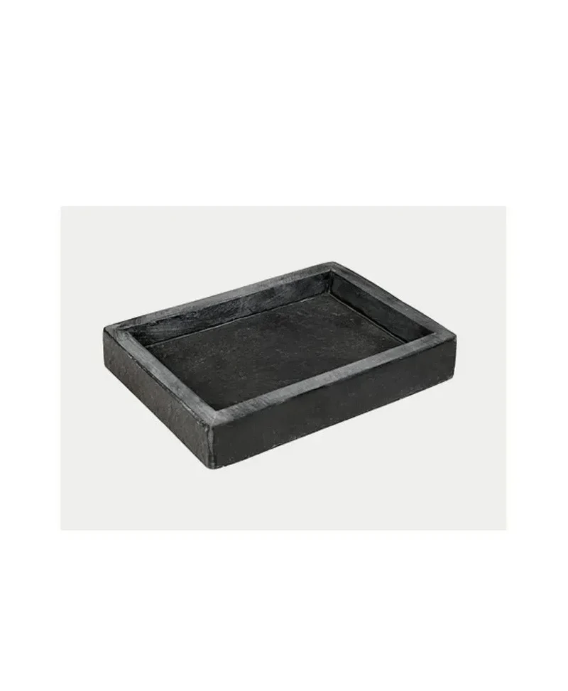 Jabonera para baño rectangular piedra Stone negro acabado moderno BLACK de Aquore
