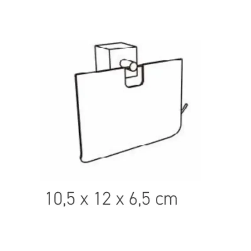 Portarrollos de acero con acabado cromado moderno CURVE de Aquore