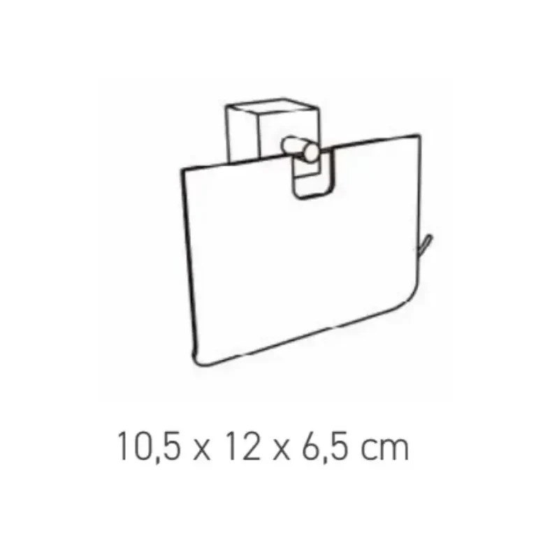 Portarrollos para baño de acero y acabado satinado CURVE de Aquore