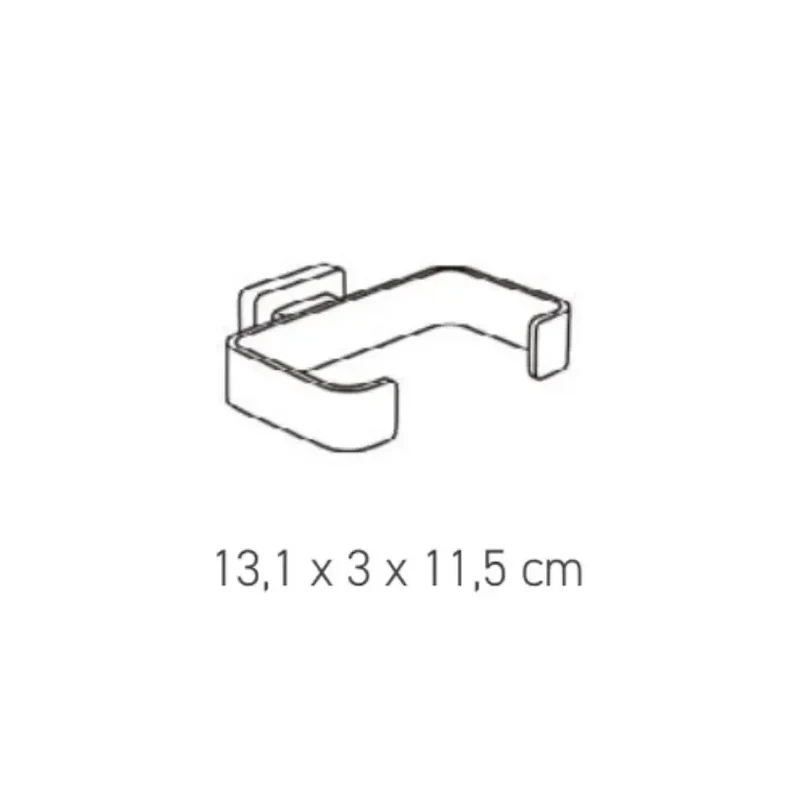 Portarrollos de reserva para baño latón con acabado cromado de diseño moderno Noah de Aquore
