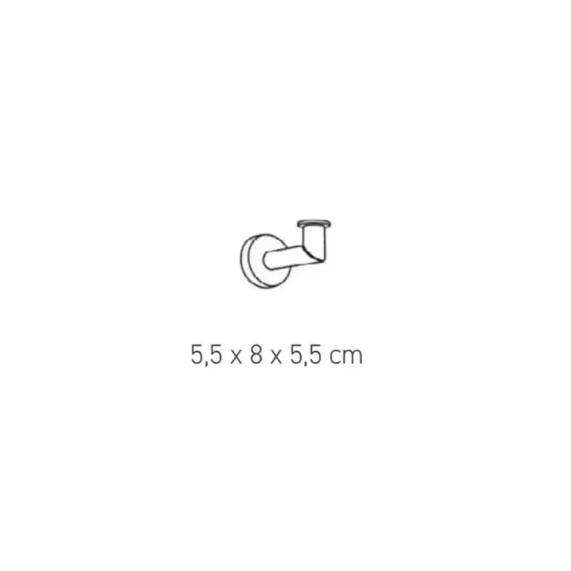 Percha para baño latón cromado GOOD de Aquore