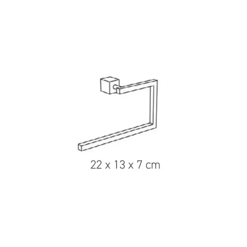 Anilla para baño latón cromado KING de Aquore